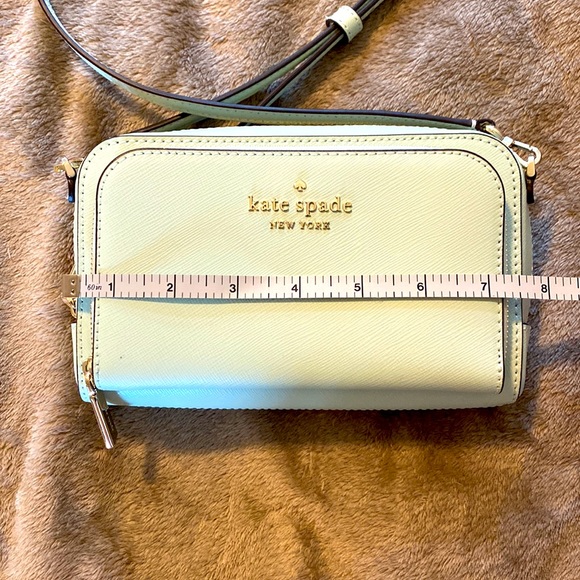 kate spade ♠️ Refined Grain Leather Mint Green crossbody - Picture 5 of 14